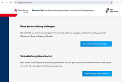 Screenshot der Backends